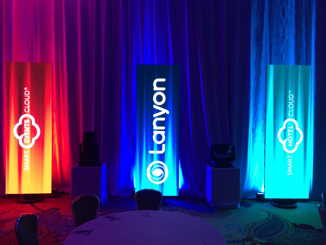 LED walls were used for branding